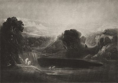 पैराडाइज़ - एडम एंड ईव - द मॉर्निंग हाइमन, c.1827 (मीज़ोटिंट) द्वारा जॉन मार्टिन