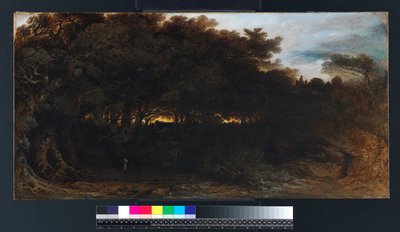 वुडलैंड्स में गोधूलि, 1850 (कागज पर तेल कैनवास पर रखा गया) द्वारा जॉन मार्टिन