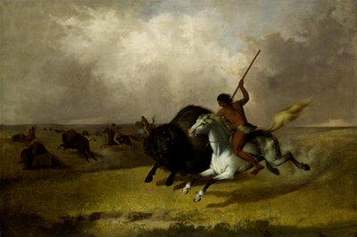 1845 में दक्षिण-पश्चिमी प्रेयरीज़ पर बफ़ेलो हंट। द्वारा जॉन मिक्स स्टेनली