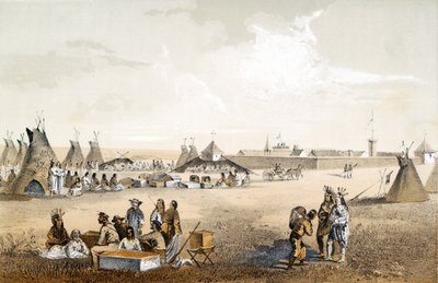 फोर्ट यूनियन, और असिनबाइन्स, पब को माल का वितरण 1860 द्वारा जॉन मिक्स स्टेनली