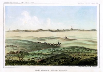 रॉकी पर्वत, पश्चिम की ओर देख रहा है, संयुक्त राज्य अमेरिका, 1856। द्वारा जॉन मिक्स स्टेनली