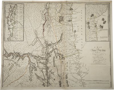 कैप्टन मॉन्ट्रेस, इंजीनियर, 1775, 10 जून 1775 को एक वास्तविक सर्वेक्षण से पेनसिल्वेनिया और न्यू इंग्लैंड के हिस्से के साथ न्यूयॉर्क प्रांत का एक नक्शा द्वारा जॉन मॉन्टेसर