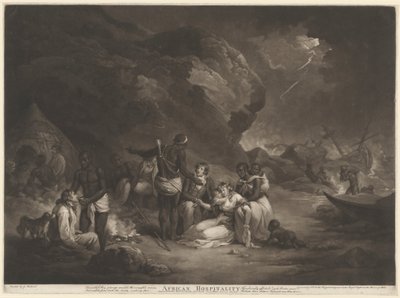 अफ्रीकी आतिथ्य, 1791। द्वारा जॉन राफेल स्मिथ