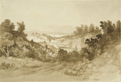 वाय पर विंडक्लिफ से एवन और सेवर्न, c.1820 (कागज पर पेंसिल और वॉटरकलर) द्वारा जॉन रेवरेंड एडेन