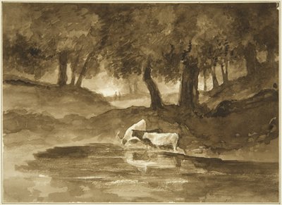नाइटिंगेल वैली को देखते हुए, c.1825 (कागज पर पेंसिल और वॉटरकलर) द्वारा जॉन रेवरेंड एडेन