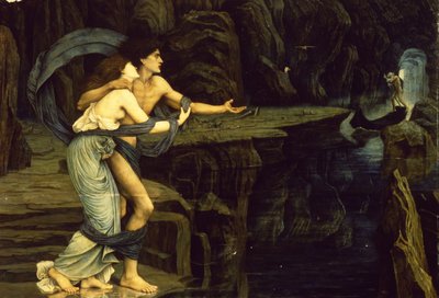 1878 की नदी के तट पर Orpheus और Eurydice द्वारा जॉन रोडडैम स्पेंसर स्टैनहोप