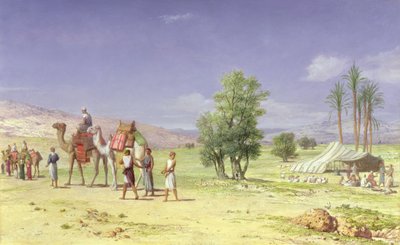 द मैडियन मर्चेंट्स जोसेफ को अपने ब्रेथ्रेन, 1879 (बोर्ड पर पेंसिल पर तेल) से लेते हुए द्वारा जॉन रोजर्स हर्बर्ट