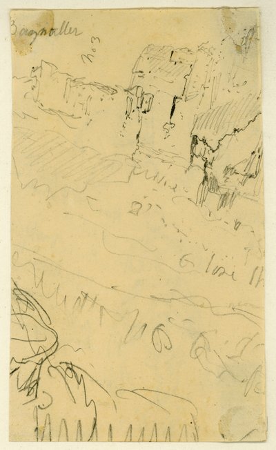 'बैगनोल्स डेस ल'ऑर्न', c.1817-22 (कागज पर ग्रेफाइट) द्वारा जॉन बेच Cotman