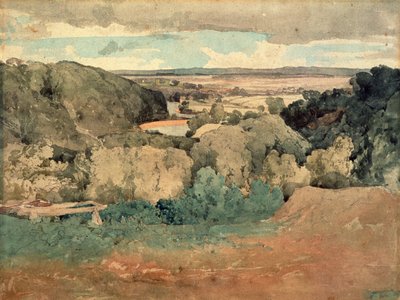 टावलर हिल से बरनार्ड कैसल (कागज पर पानी के रंग का) द्वारा जॉन बेच Cotman