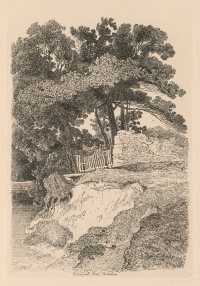 लिबर स्टडियोरम: प्लेट 13, डंकोम्ब पार्क, यॉर्कशायर: नंबर 5, 1838। द्वारा जॉन बेच Cotman