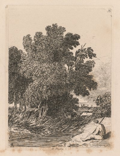 अध्ययन मुक्त प्लेट 16, एक अध्ययन, 1838 कर रहे हैं। द्वारा जॉन बेच Cotman