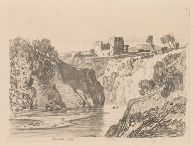 लिबर स्टडियोरम: प्लेट 27, किलग्रेन कैसल, एन। वेल्स, 1838। द्वारा जॉन बेच Cotman