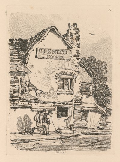 लिबर स्टडियोरम: प्लेट 41, ब्रिस्टल में घर, 1838। द्वारा जॉन बेच Cotman