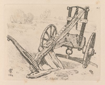 अध्ययन मुक्त प्लेट 43, एक नॉरफ़ॉक हल, 1814 कर रहे हैं। द्वारा जॉन बेच Cotman