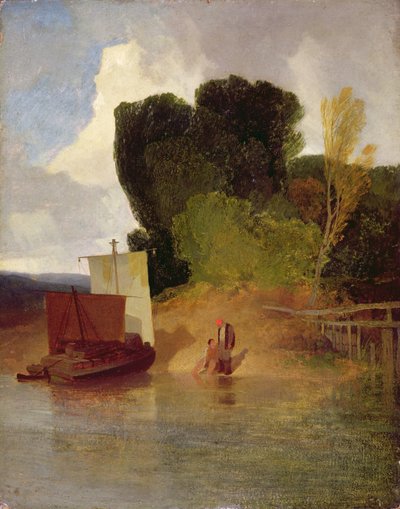 यार नदी पर (पैनल पर तेल) द्वारा जॉन बेच Cotman