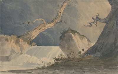 एक उजाड़ लैंडस्केप में झरना (कागज पर पानी का रंग) द्वारा जॉन बेच Cotman