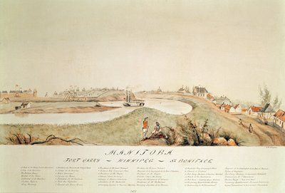 मैनिटोबा, एक हडसन बे कंपनी ट्रेडिंग स्टेशन दिखा रहा है, 1871 द्वारा जॉन सिम्पसन