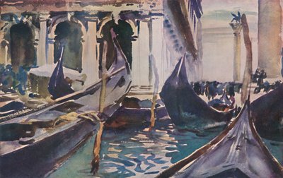 पियाज्ज़ेटा द्वारा गोंडोलास, c1904, 1925। द्वारा जॉन सिंगर सार्जेंट