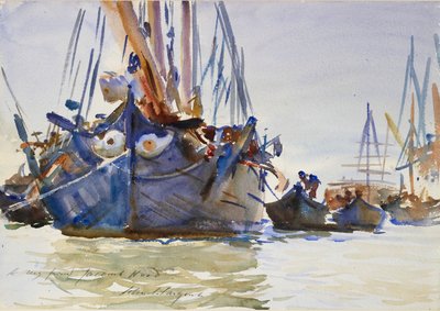 एंकर पर इतालवी नौकायन वेसल्स, c1904-1907 द्वारा जॉन सिंगर सार्जेंट