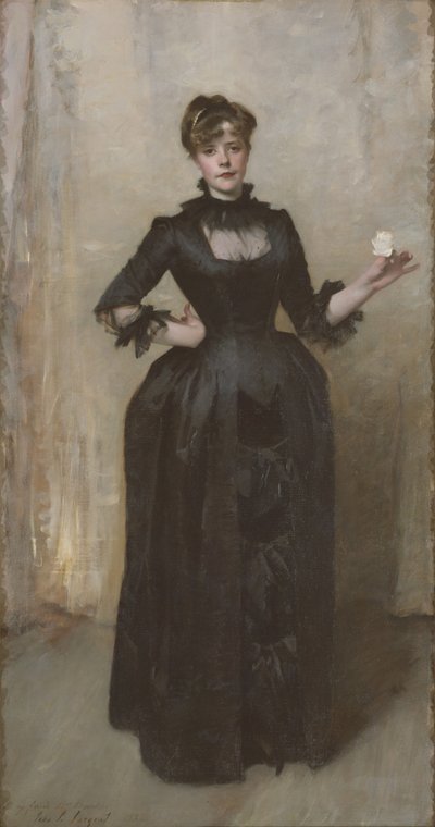 लेडी विद द रोज़ (चार्लोट लुईस बर्कहार्ट), 1882 द्वारा जॉन सिंगर सार्जेंट