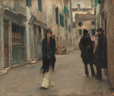 वेनिस में स्ट्रीट, 1882। द्वारा John Singer Sargent