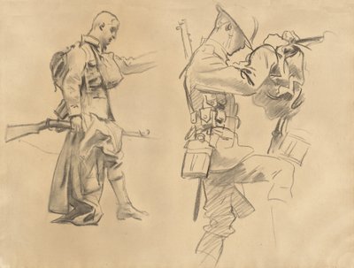 गैस्सड [रेक्टो] के लिए अध्ययन, 1918-1919। द्वारा जॉन सिंगर सार्जेंट