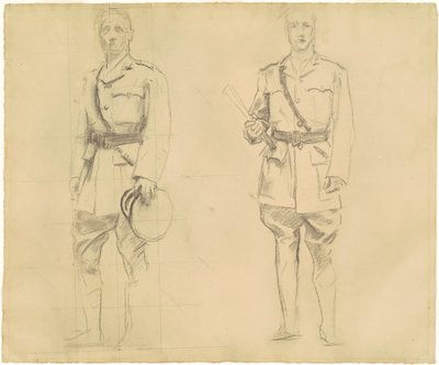 प्रथम विश्व युद्ध [रेक्टो], 1920-1922 के जनरल अधिकारियों के लिए जनरल्स प्लमर और हैग का अध्ययन। द्वारा जॉन सिंगर सार्जेंट