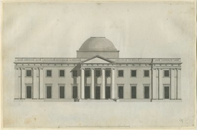 चिलिंगटन हॉल: पेन एंड वॉश ड्राइंग, एन डी [1780s] (ड्राइंग) द्वारा जॉन सोएन