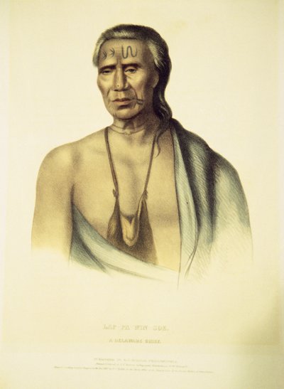 लैप-पे-विन-सो का पोर्ट्रेट, 1837 (हाथ का रंग लिथो) द्वारा जॉन टी। बोवेन