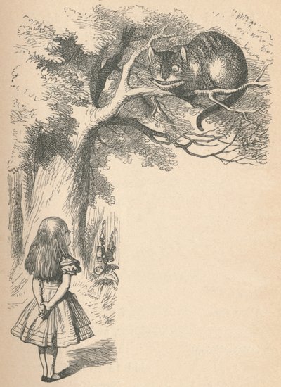 एलिस और चेशायर कैट, 1889 द्वारा जॉन टेनिएल