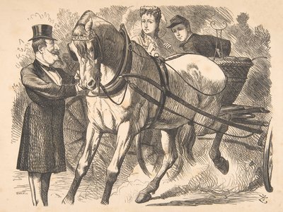 ईजिंग द कर्ब पंच, 24 जुलाई, 1869, 1869। द्वारा जॉन टेनिएल
