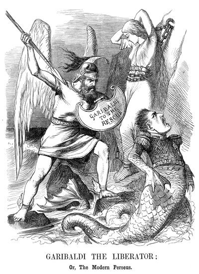 Giuseppe Garibaldi, इटली के नए राज्य के लिए सिसिली और नेपल्स को जीतना, 1860 द्वारा जॉन टेनिएल