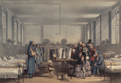 महारानी विक्टोरिया और प्रिंस अल्बर्ट ने 1855 में चैथम के ब्रॉम्पटन अस्पताल में क्रीमियन युद्ध में सैनिकों का दौरा किया द्वारा जॉन टेनिएल