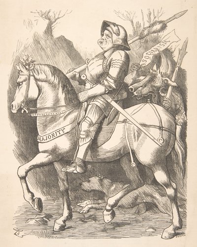 द नाइट एंड हिज़ कम्पेनियन पंच, 5 मार्च, 1887, 1887। द्वारा जॉन टेनिएल