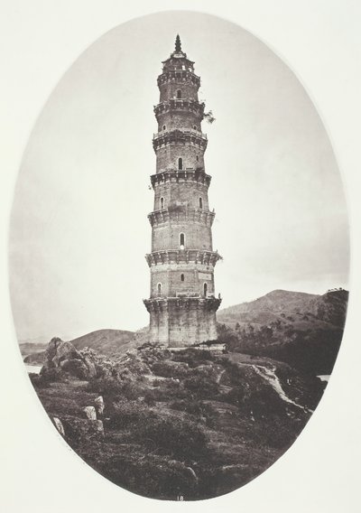 चाओ-चौफू के पास एक पगोडा, सी। 1868. द्वारा जॉन थॉमसन