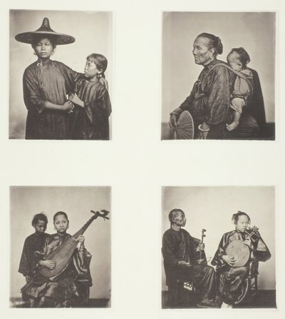 बोट गर्ल्स, ए कैंटन बोटवूमन एंड चाइल्ड, संगीतकार, संगीतकार, सी। 1868. द्वारा जॉन थॉमसन