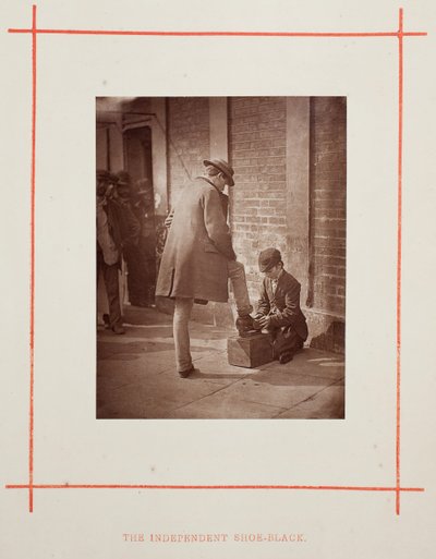 द इंडिपेंडेंट शू-ब्लैक, 1877। द्वारा जॉन थॉमसन