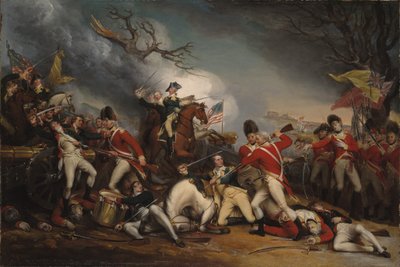 प्रिंसटन की लड़ाई में जनरल मर्सर की मृत्यु, 3 जनवरी, 1777 द्वारा जॉन ट्रंबल