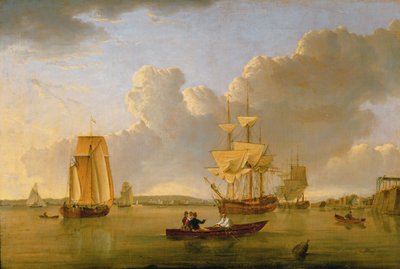 ग्रीनविच के दूर के दृश्य के साथ टेम्स पर डेप्टफोर्ड द्वारा John Ward of Hull