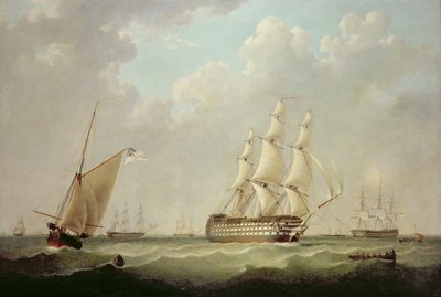एचएमएस ब्रिटानिया, 1847 (ऑप) द्वारा John Ward of Hull