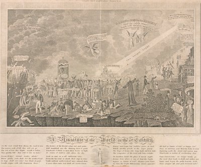19वीं सदी में विश्व का एक लघुचित्र द्वारा जॉन वार्नर नाई
