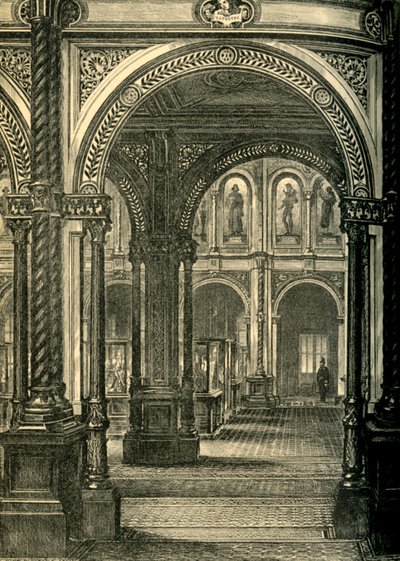 सेंट्रल या लोन कोर्ट, साउथ केंसिंग्टन संग्रहालय, c1860s, 1881। द्वारा जॉन वाटकिंस