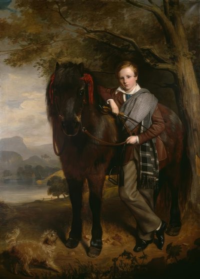 JW गॉर्डन, पोनी - पेंटिंग के साथ एक लड़के का चित्रण, 1849 द्वारा जॉन वॉटसन गॉर्डन