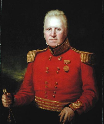 सर डेविड बेयर्ड का पोर्ट्रेट (1757-1829) 1801 के मिस्र अभियान से माननीय ईस्ट इंडिया कंपनी का स्वर्ण पदक पहने हुए (कैनवास पर तेल) द्वारा जॉन वॉटसन गॉर्डन