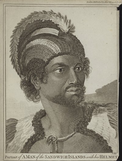 अपने हेलमेट के साथ सैंडविच द्वीप का एक आदमी द्वारा जॉन वेबर