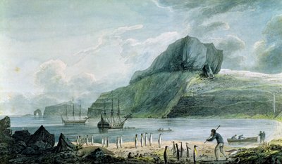1781-4 Kerguelen&39;s Land में क्रिसमस हार्बर का एक दृश्य द्वारा जॉन वेबर