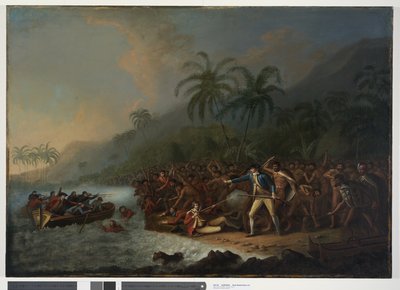 कुक की मौत, कै। 1781, 83; जॉन वेबर, c.1781-83 (कैनवास पर तेल चित्र) द्वारा जॉन वेबर