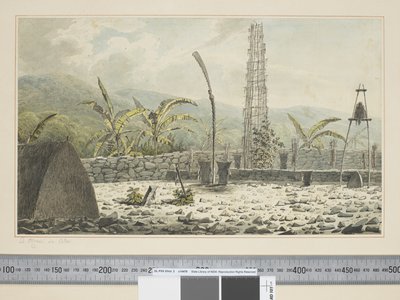 F.17 ए मोराई, अटूई में, c.1773-84 (वाटरकलर) द्वारा जॉन वेबर
