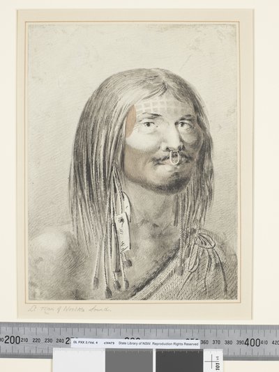 F.21 ए मैन ऑफ नूटका साउंड, c.1773-84 (वाटरकलर) द्वारा जॉन वेबर