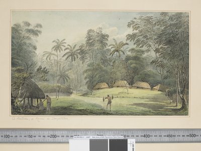 F.8 A Fiatooka, or Morai in Tongataboo, c.1773-84 (वाटरकलर) द्वारा जॉन वेबर